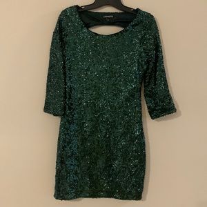 Green sequence dress